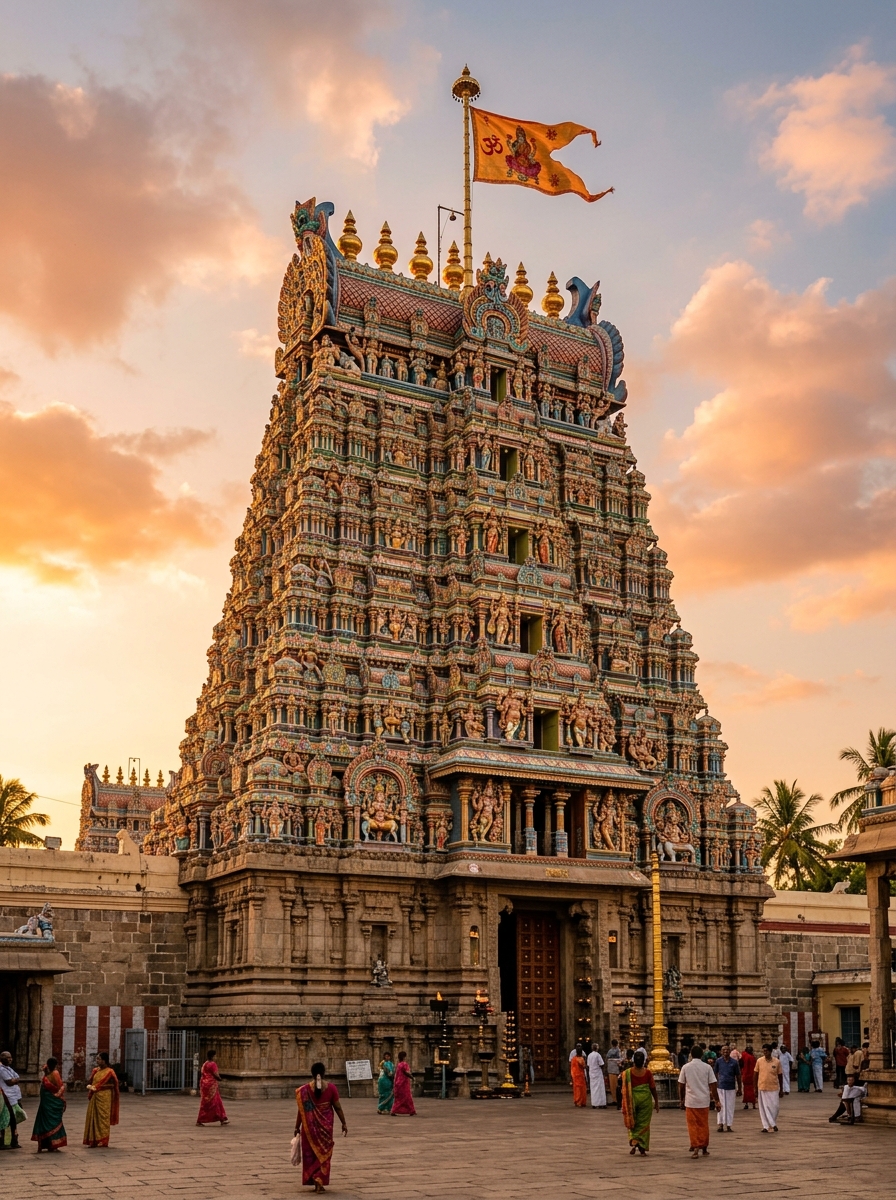Sacred South Indian Temple Gopuram